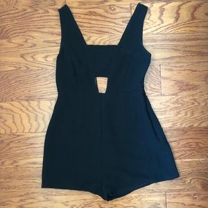 Forever21 Black Textured Romper